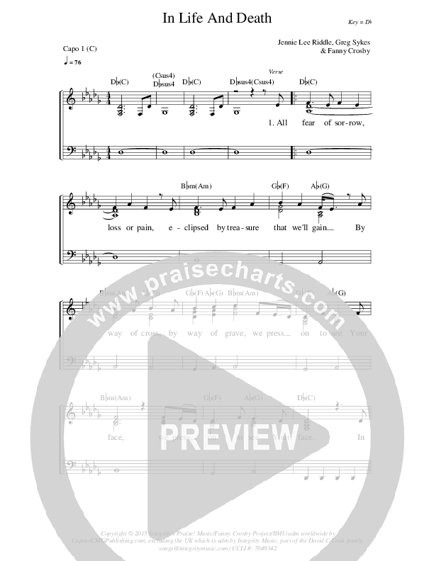 In Life And Death Piano/Vocal & Lead (Greg Sykes)