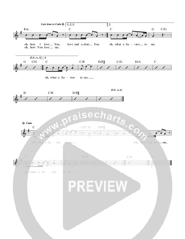 No One Like Jesus Lead Sheet (Michael W. Smith)