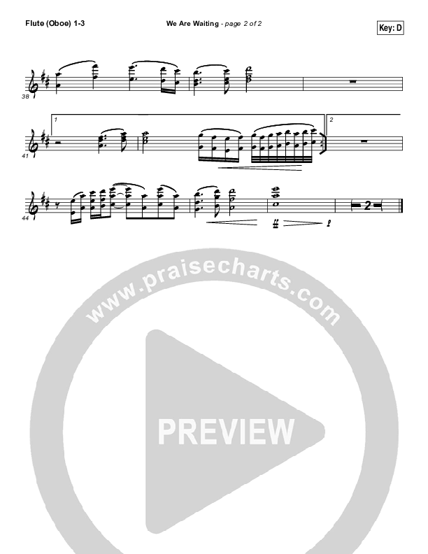 We Are Waiting Flute/Oboe 1/2/3 (All Sons & Daughters)