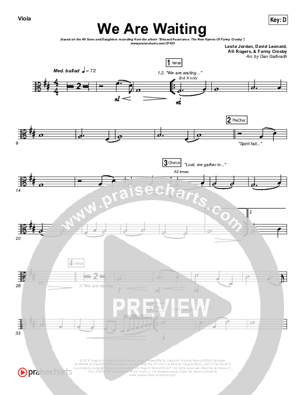 We Are Waiting Viola (All Sons & Daughters)