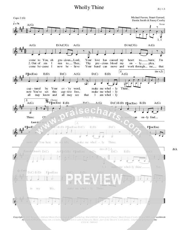 Wholly Thine Lead Sheet (Meredith Andrews)