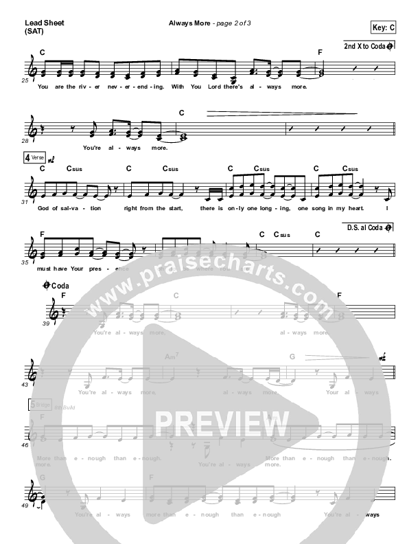 Always More Lead Sheet (Benji Cowart / Jenna Cowart)