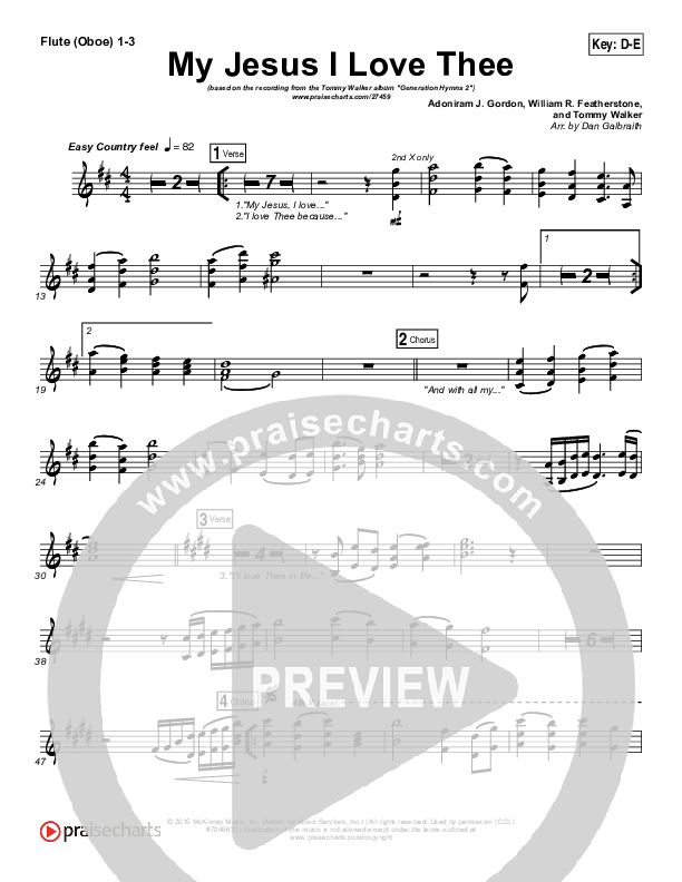 My Jesus I Love Thee Wind Pack (Tommy Walker)