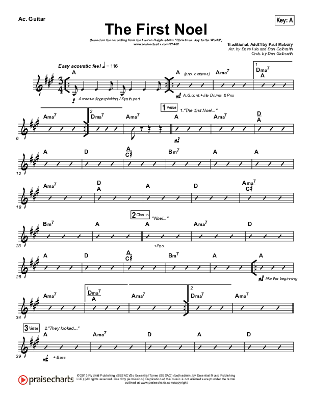 The First Noel Acoustic Guitar (Lauren Daigle)