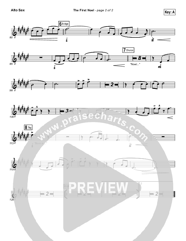 The First Noel Alto Sax (Lauren Daigle)