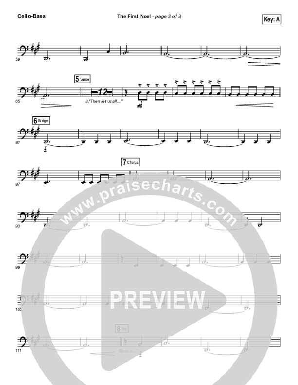The First Noel Cello/Bass (Lauren Daigle)
