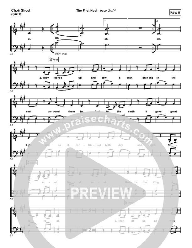 The First Noel Choir Sheet (SATB) (Lauren Daigle)