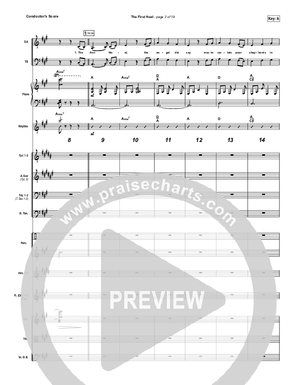 The First Noel Conductor's Score (Lauren Daigle)