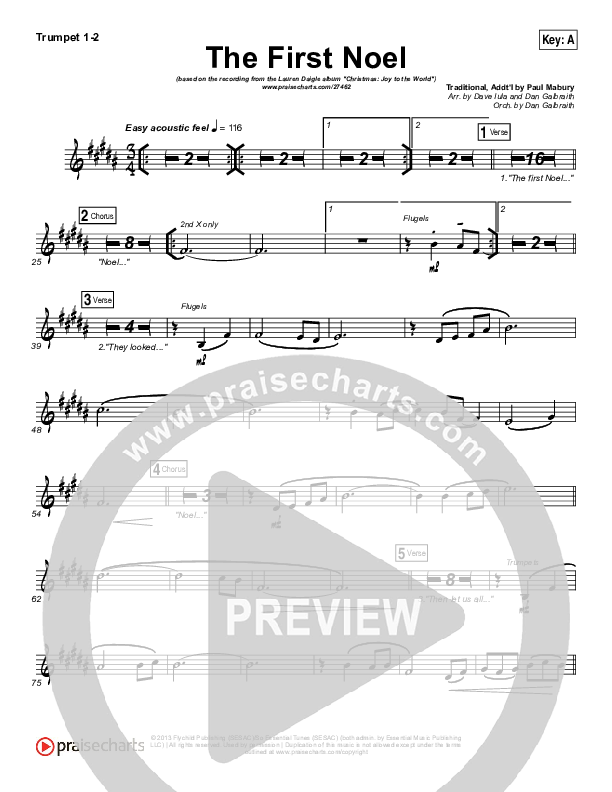 The First Noel Trumpet 1,2 (Lauren Daigle)