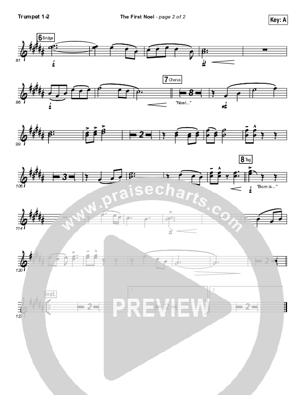 The First Noel Trumpet 1,2 (Lauren Daigle)