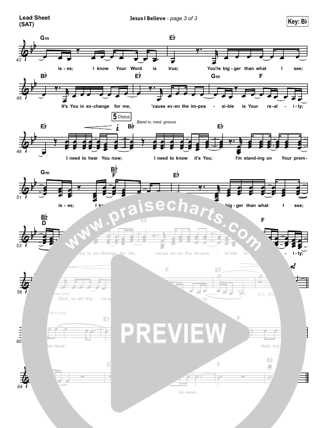 Jesus I Believe Sheet Music Big Daddy Weave Praisecharts Big daddy weave son of god soundtrack. jesus i believe sheet music big daddy