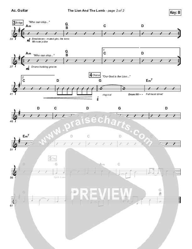 The Lion And The Lamb Acoustic Guitar (Big Daddy Weave)