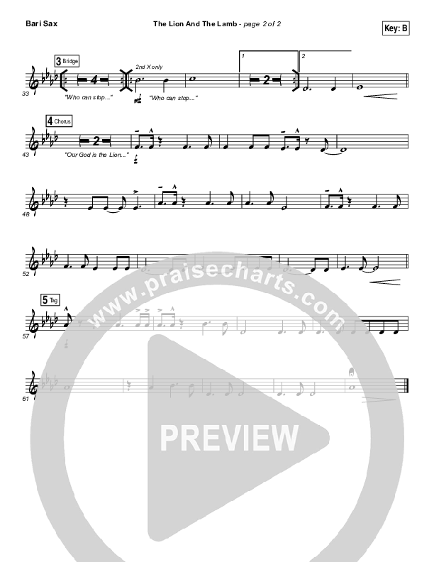 The Lion And The Lamb Bari Sax (Big Daddy Weave)