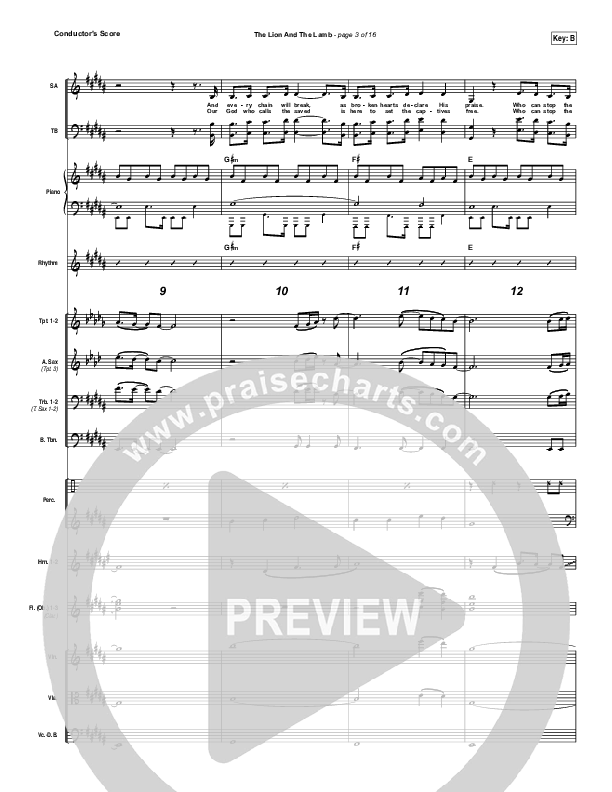 The Lion And The Lamb Conductor's Score (Big Daddy Weave)