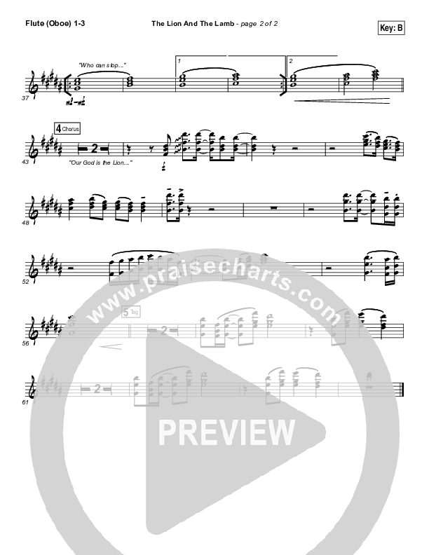 The Lion And The Lamb Flute/Oboe 1/2/3 (Big Daddy Weave)