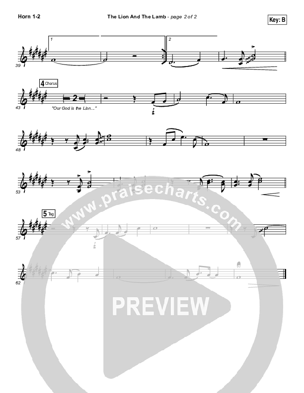 The Lion And The Lamb French Horn 1/2 (Big Daddy Weave)