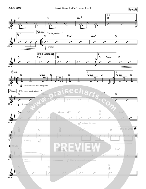 Good Good Father Acoustic Guitar (Casting Crowns)