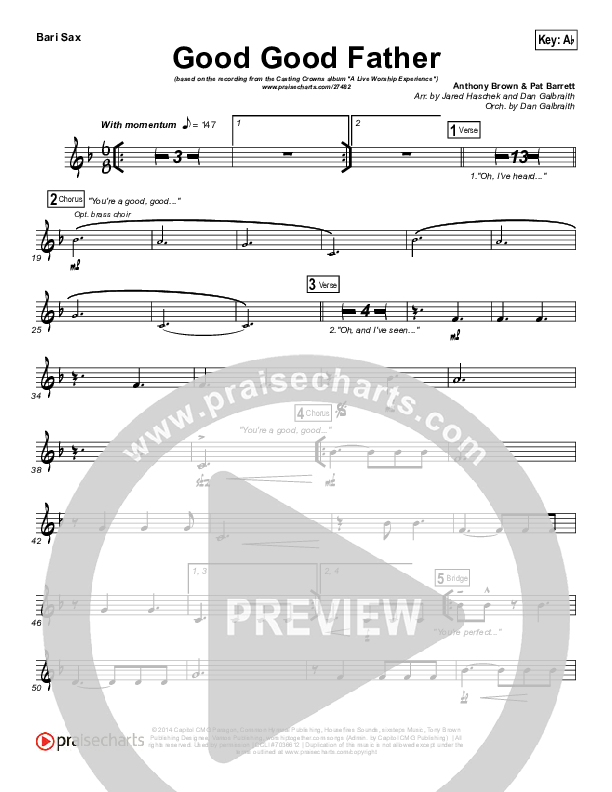 Good Good Father Bari Sax (Casting Crowns)