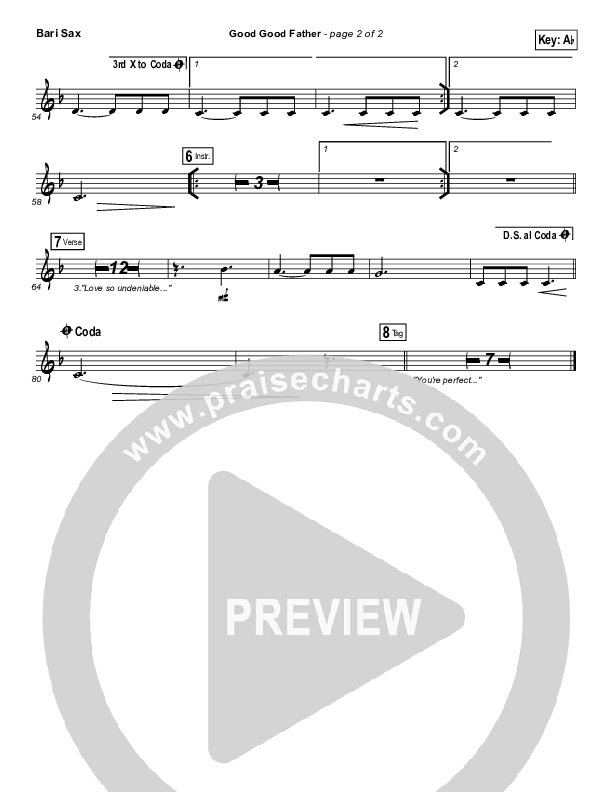 Good Good Father Bari Sax (Casting Crowns)