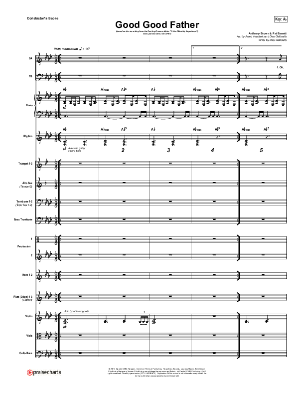 Good Good Father Conductor's Score (Casting Crowns)
