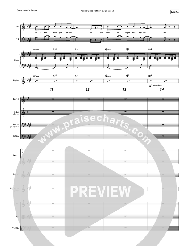Good Good Father Conductor's Score (Casting Crowns)