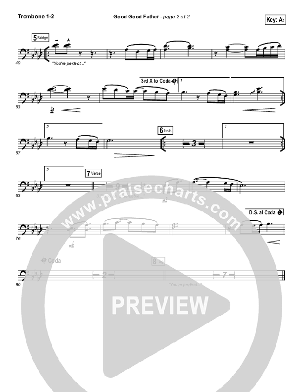 Good Good Father Trombone 1/2 (Casting Crowns)