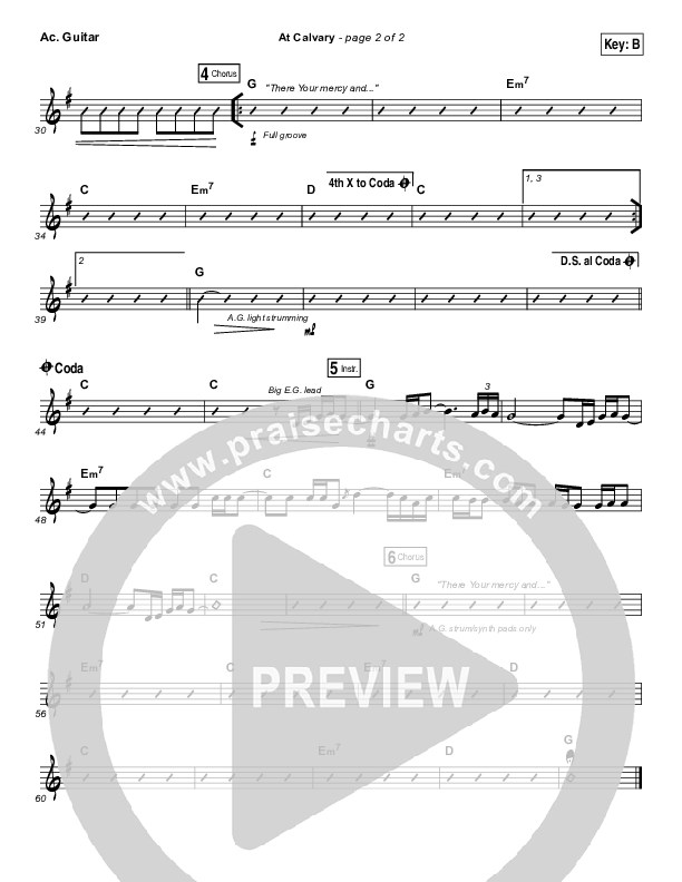 At Calvary Acoustic Guitar (Casting Crowns)