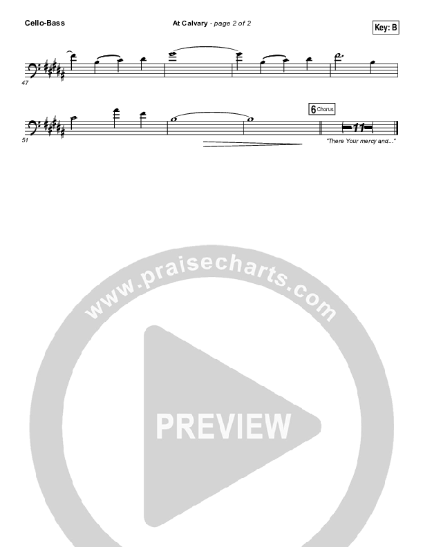 At Calvary Cello/Bass (Casting Crowns)