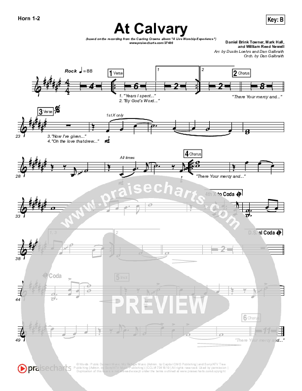 At Calvary Brass Pack (Casting Crowns)