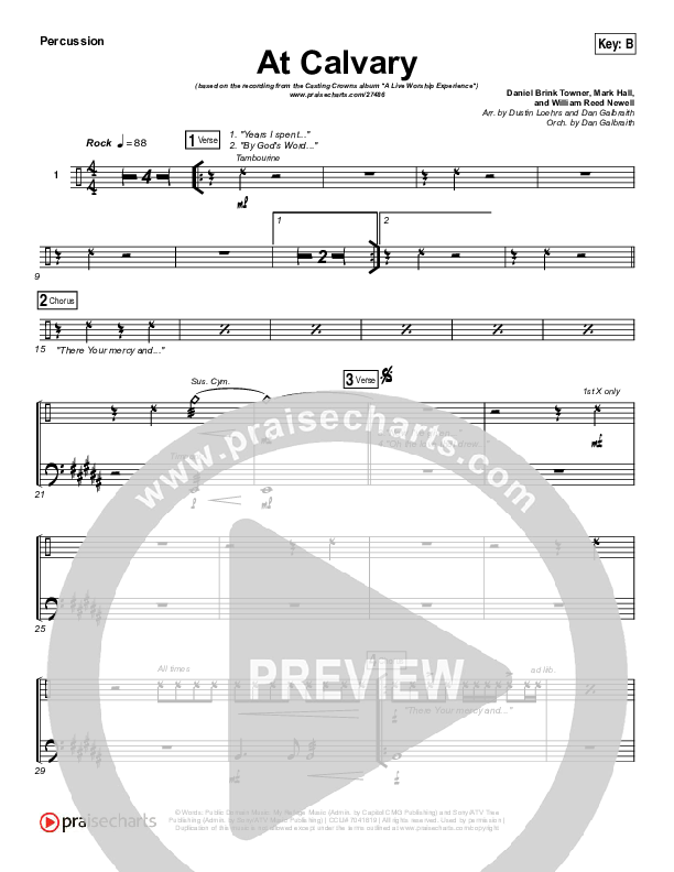 At Calvary Percussion (Casting Crowns)