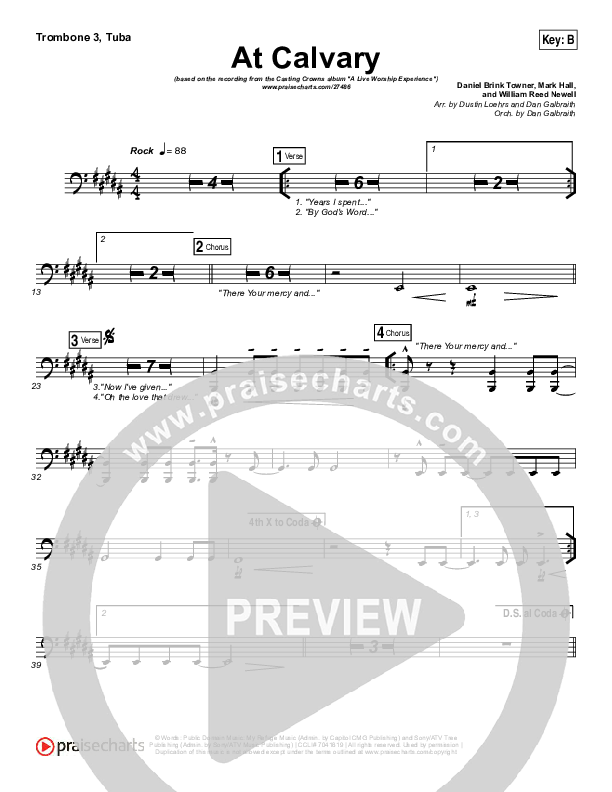 At Calvary Trombone 3/Tuba (Casting Crowns)