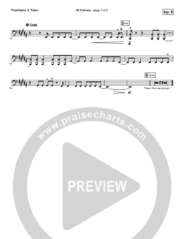 At Calvary Trombone 3/Tuba (Casting Crowns)