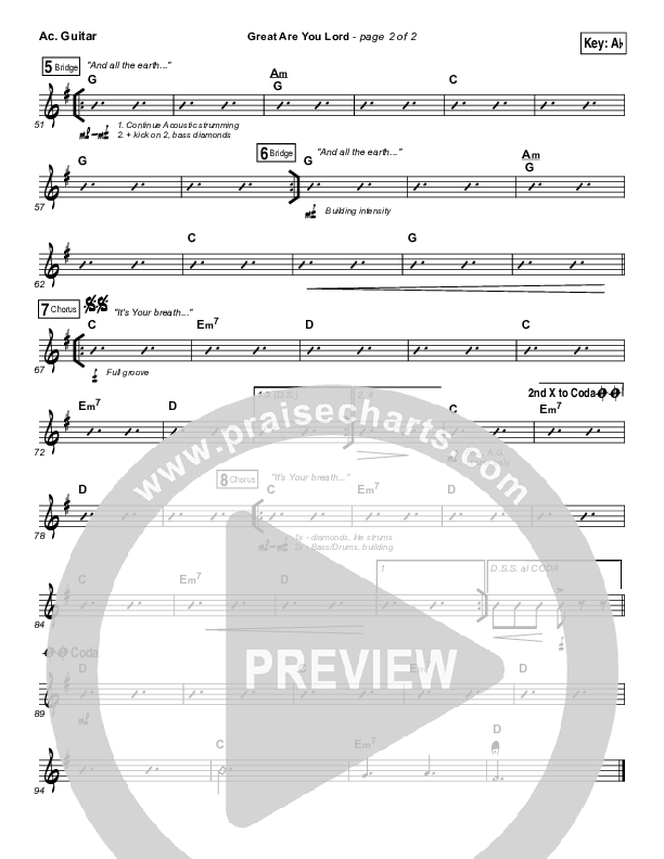 Great Are You Lord Acoustic Guitar (Casting Crowns)