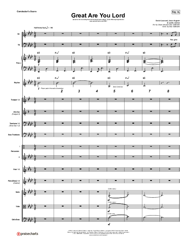 Great Are You Lord Orchestration (Casting Crowns)
