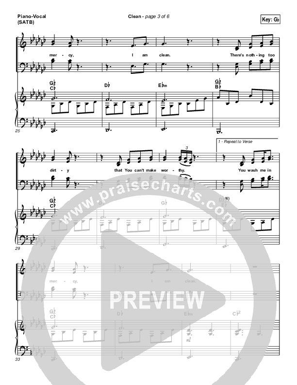 Clean Piano/Vocal (SATB) (Natalie Grant)