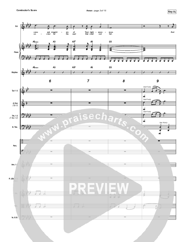 Amen Conductor's Score (Steven Curtis Chapman)