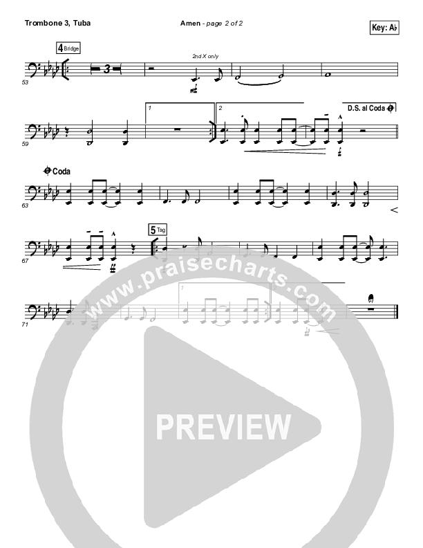 Amen Trombone 3/Tuba (Steven Curtis Chapman)