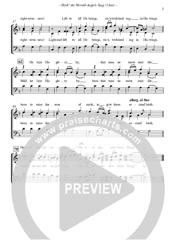 Hark The Herald-Angels Sing (with Fanfare and Descant) Choir Vocals (SATB) (The New Irish Choir And Orchestra)
