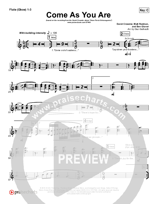 Come As You Are Wind Pack (David Crowder)