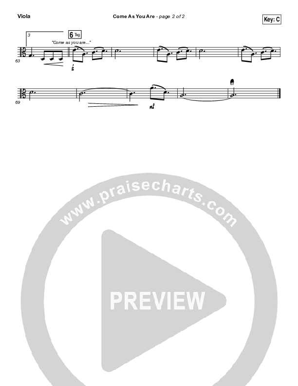 Come As You Are Viola (David Crowder)