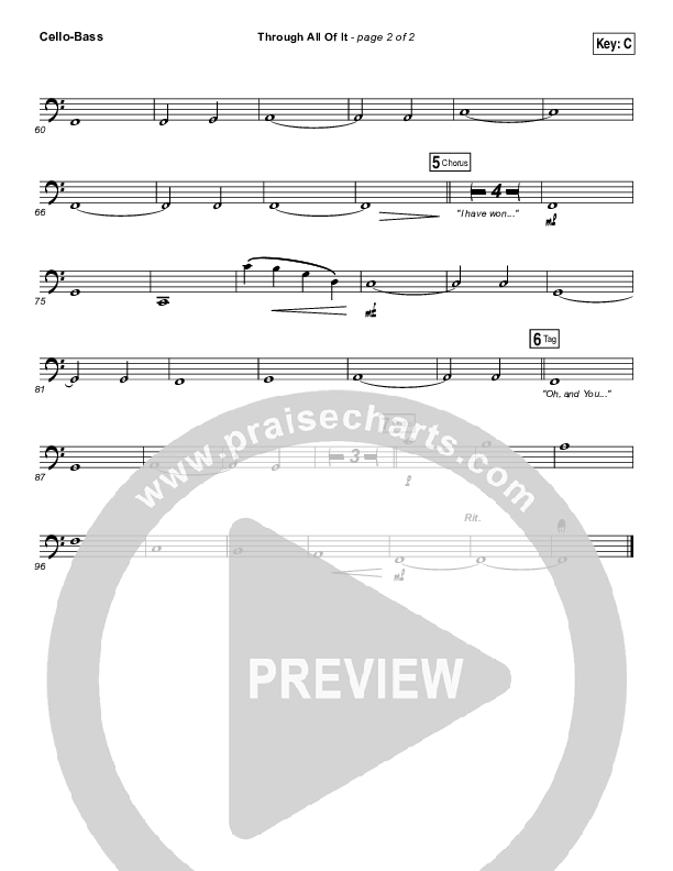 Through All Of It Cello/Bass (Colton Dixon)