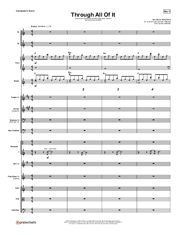 Through All Of It Conductor's Score (Colton Dixon)