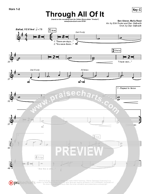 Through All Of It Brass Pack (Colton Dixon)