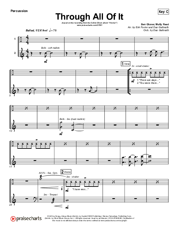Through All Of It Percussion (Colton Dixon)