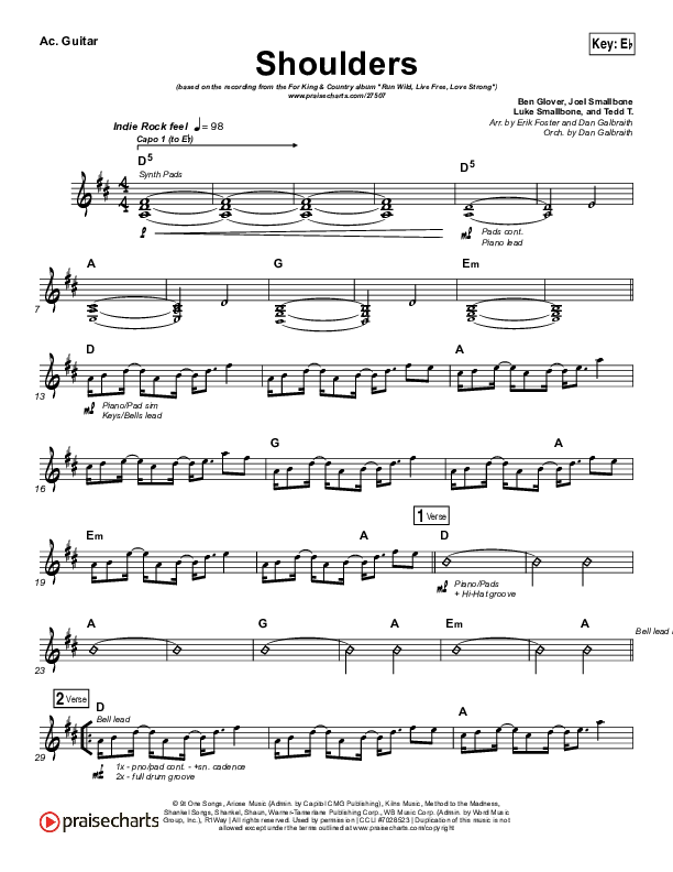 Shoulders Acoustic Guitar (for KING & COUNTRY)