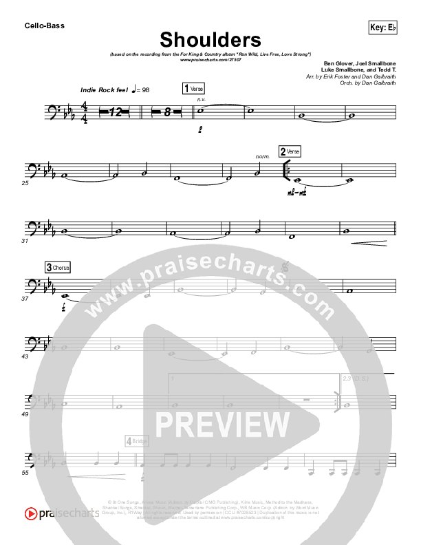 Shoulders Cello/Bass (for KING & COUNTRY)