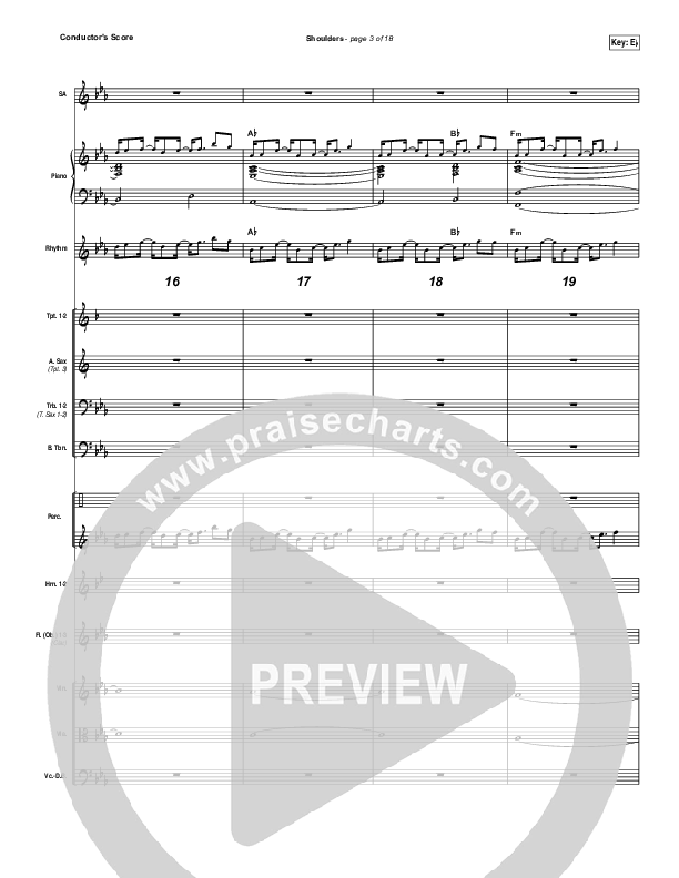 Shoulders Conductor's Score (for KING & COUNTRY)