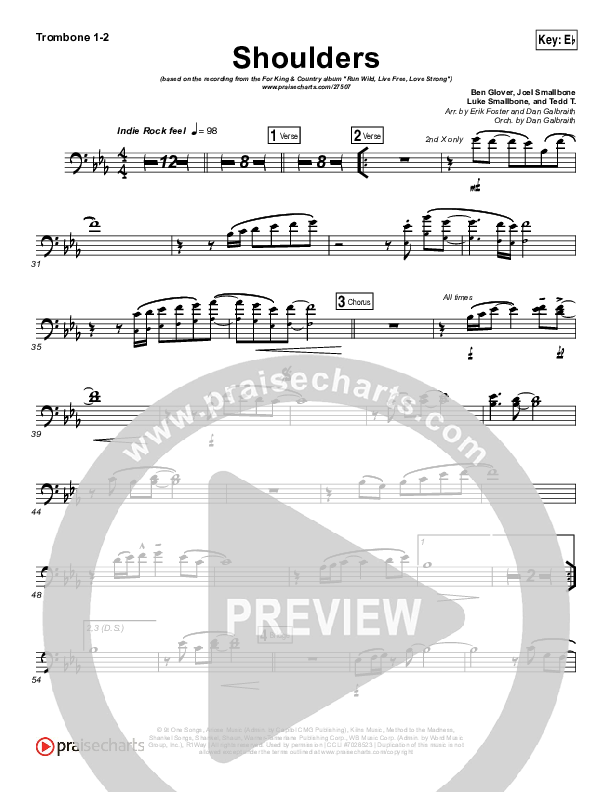 Shoulders Trombone 1/2 (for KING & COUNTRY)