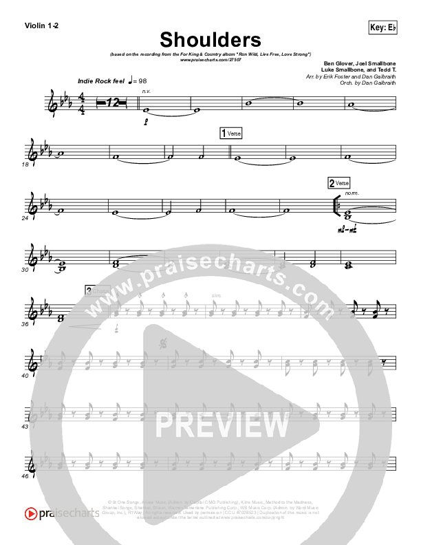 Shoulders Violin 1/2 (for KING & COUNTRY)