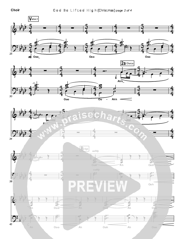 God Be Lifted High (Mary's Song) Choir Sheet (SATB) (Frank Ralls / Evalina Ralls)
